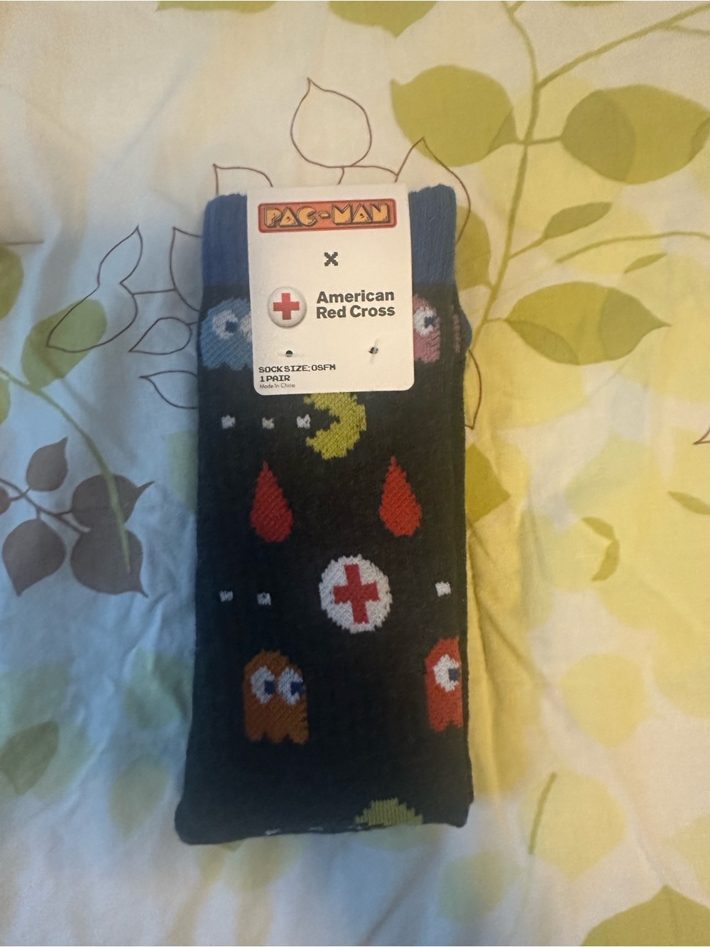 Pac-Man x American Red Cross Women’s Black Novelty Socks - Pac-Man Ghosts
